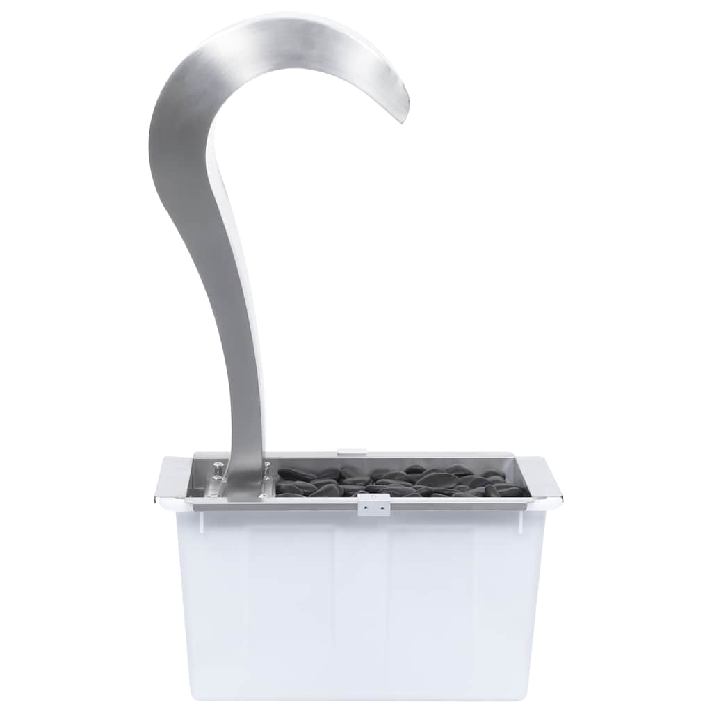 Garten-Wasserfall Silbern 34x49x82 cm Edelstahl