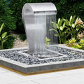 Garten-Wasserfall Silbern 34x49x82 cm Edelstahl