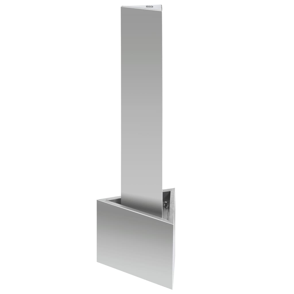 Gartenbrunnen Silbern 37,7x32,6x110 cm Edelstahl