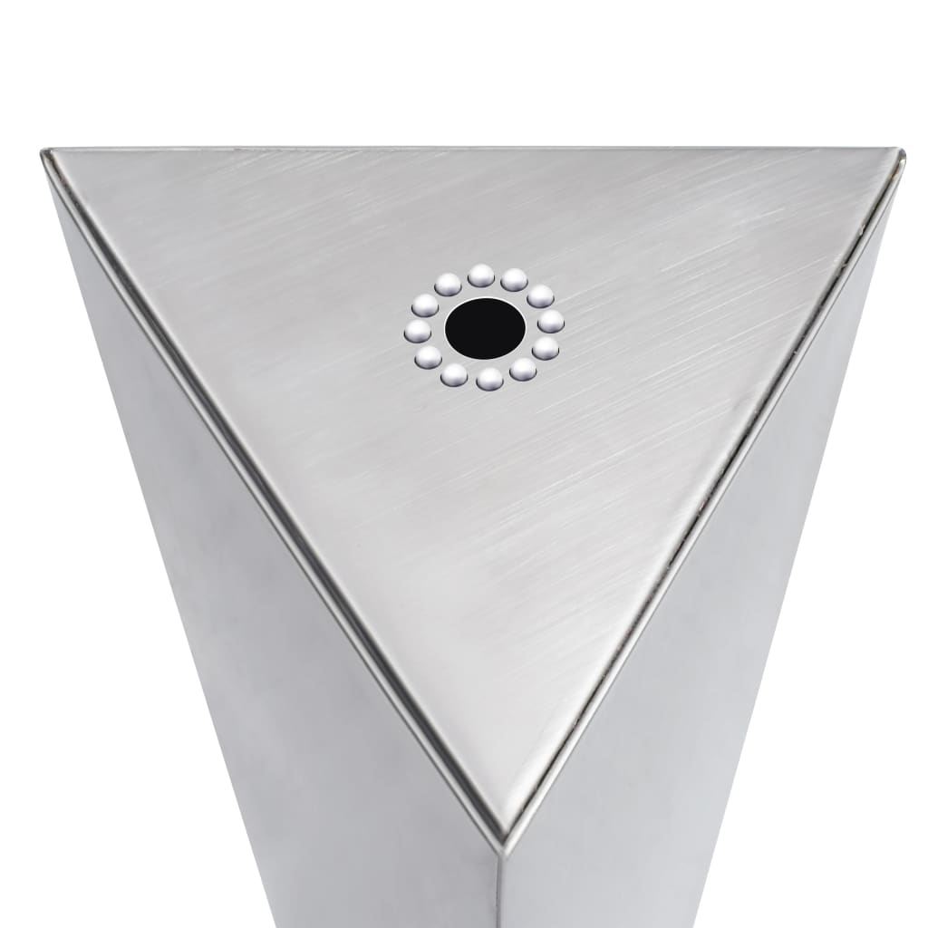 Gartenbrunnen Silbern 37,7x32,6x110 cm Edelstahl