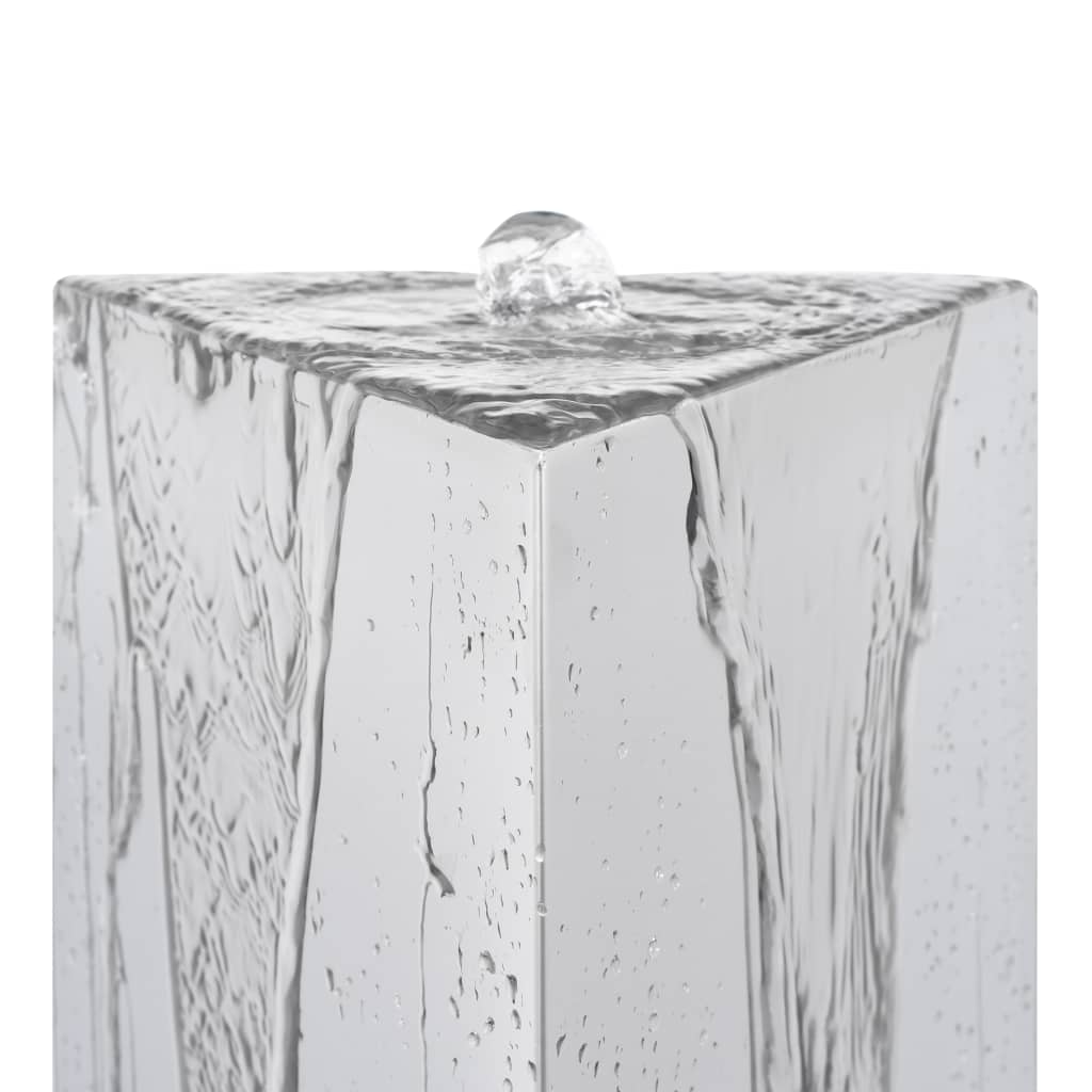 Gartenbrunnen mit Pumpe Edelstahl 76 cm Dreieckig