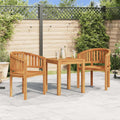 Bananenstühle 2 Stk. Massivholz Teak