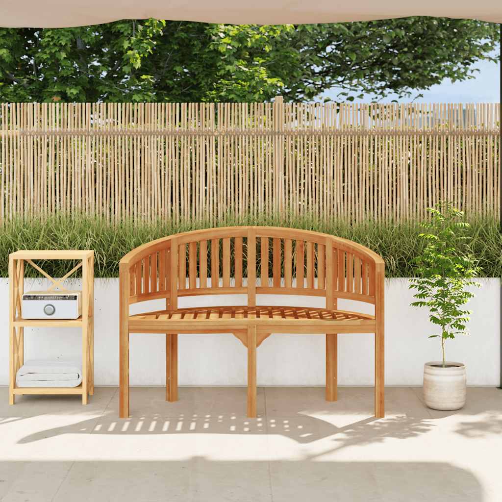 Bananenbank 120 cm Massivholz Teak