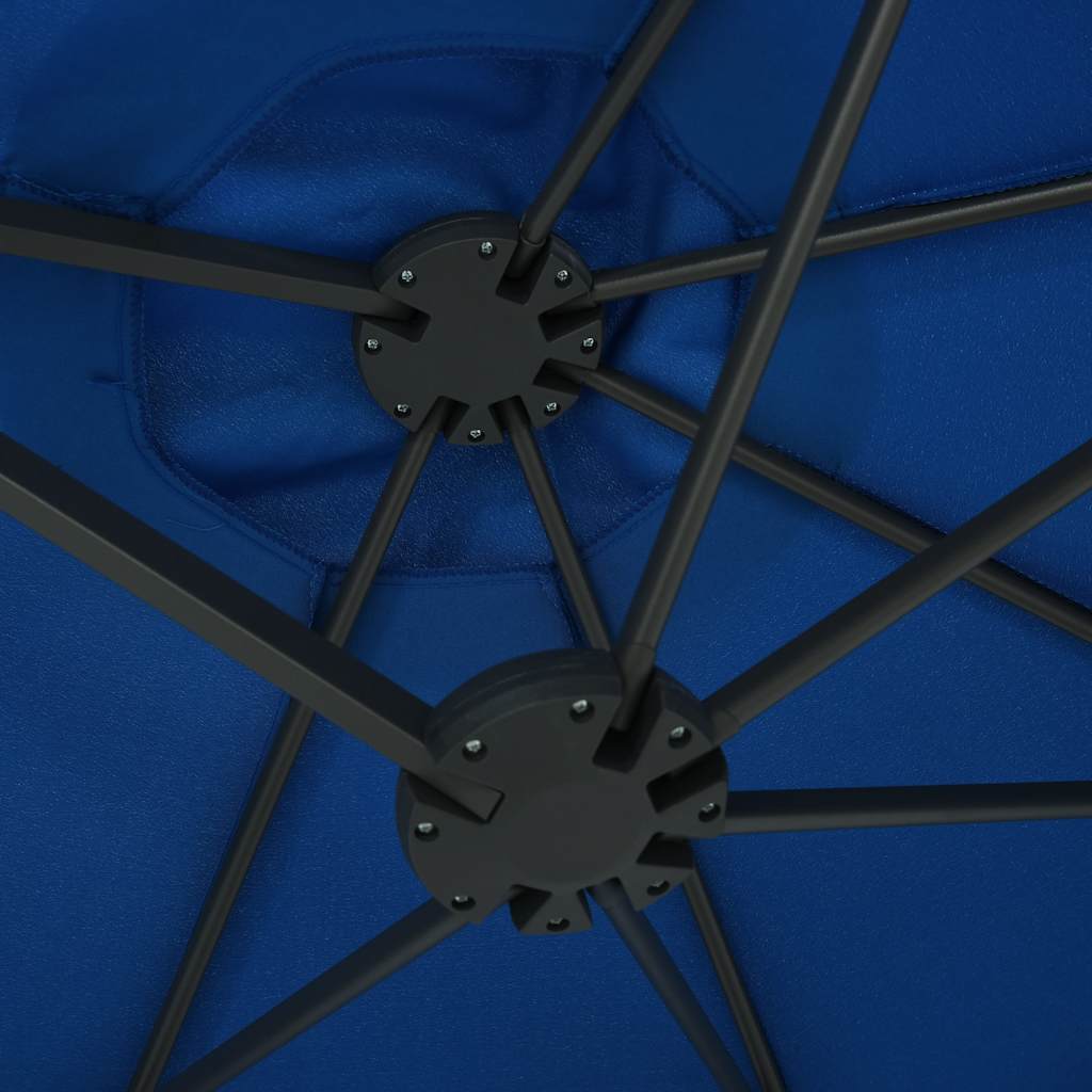 Sonnenschirm mit Aluminium-Mast 460x270 cm Blau