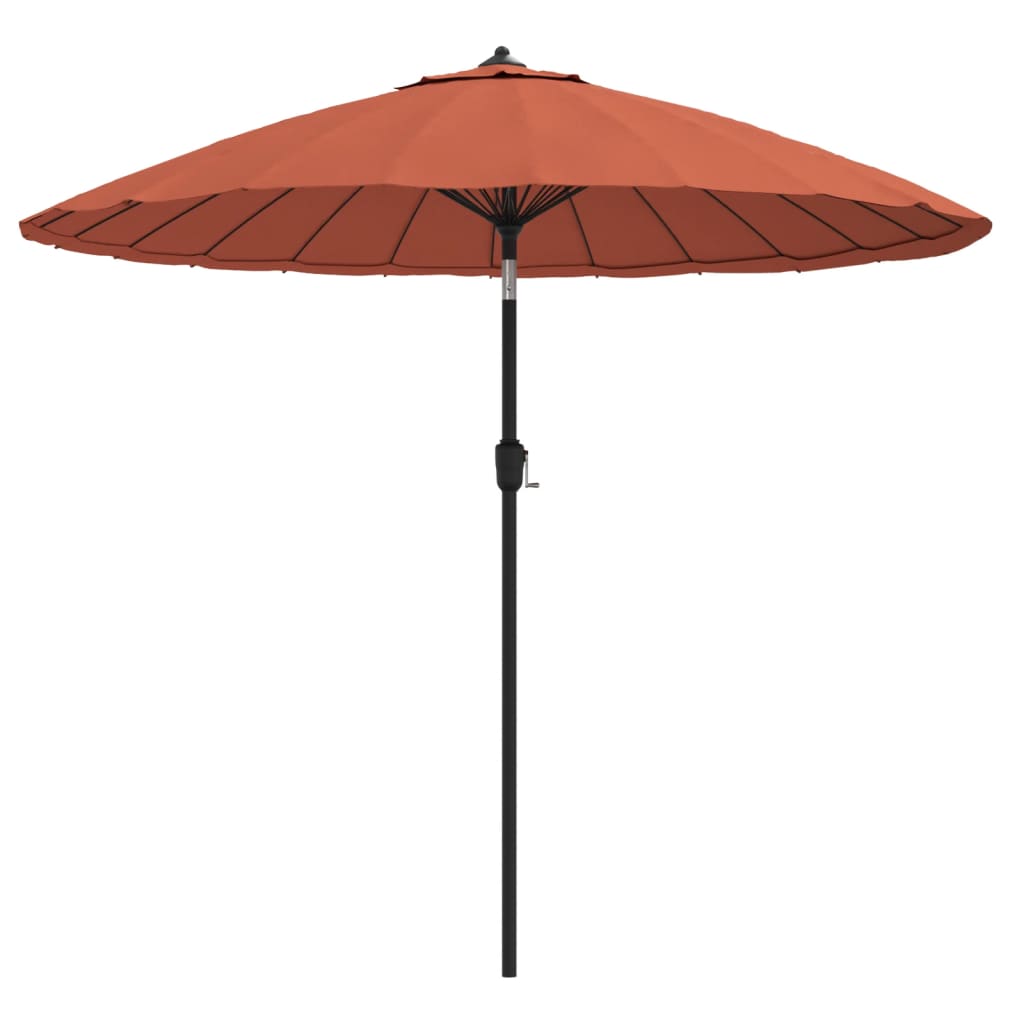 Sonnenschirm mit Aluminium-Mast 270 cm Terrakotta
