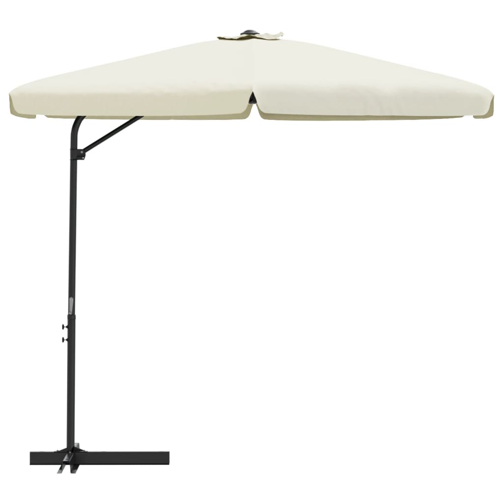 Sonnenschirm mit Stahl-Mast 300 cm Sandweiß