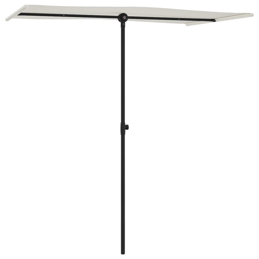 Sonnenschirm mit Aluminium-Mast 180x110 cm Sandweiß