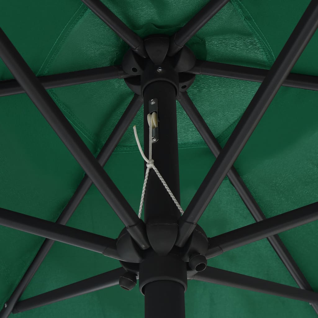 Sonnenschirm mit Aluminium-Mast 270x246 cm Grün