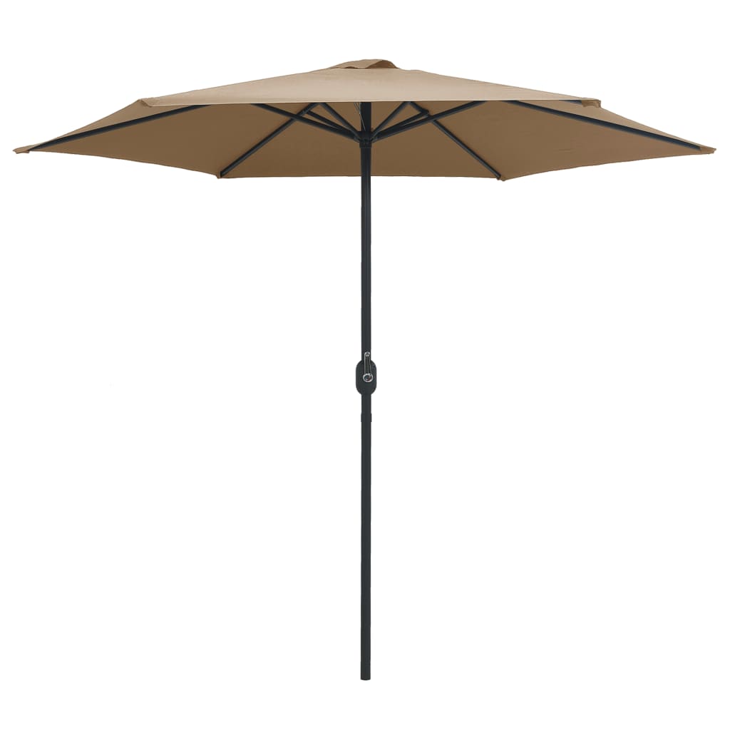 Sonnenschirm mit Aluminium-Mast 270x246 cm Taupe