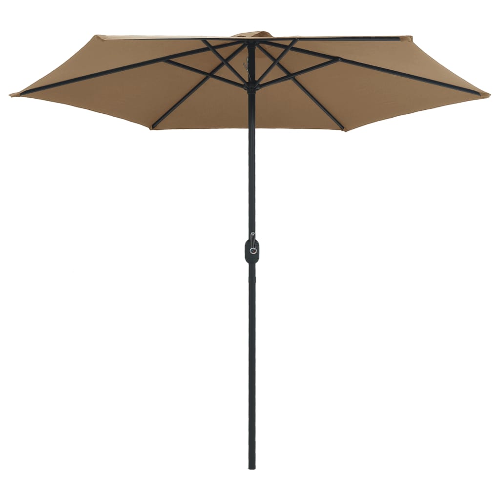 Sonnenschirm mit Aluminium-Mast 270x246 cm Taupe