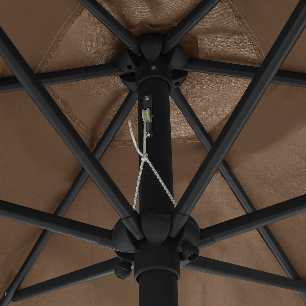 Sonnenschirm mit Aluminium-Mast 270x246 cm Taupe