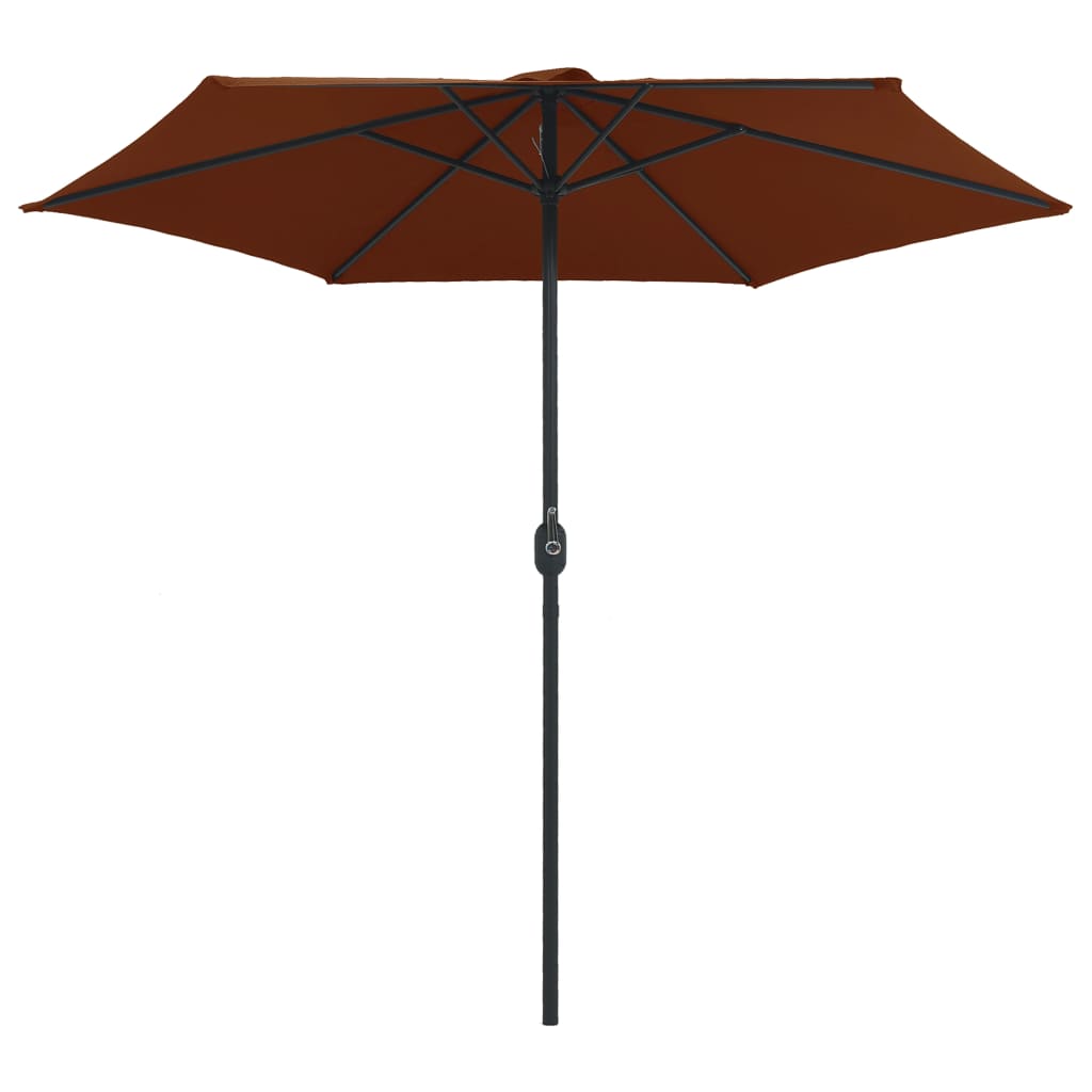 Sonnenschirm mit Aluminium-Mast 270x246 cm Terrakotta