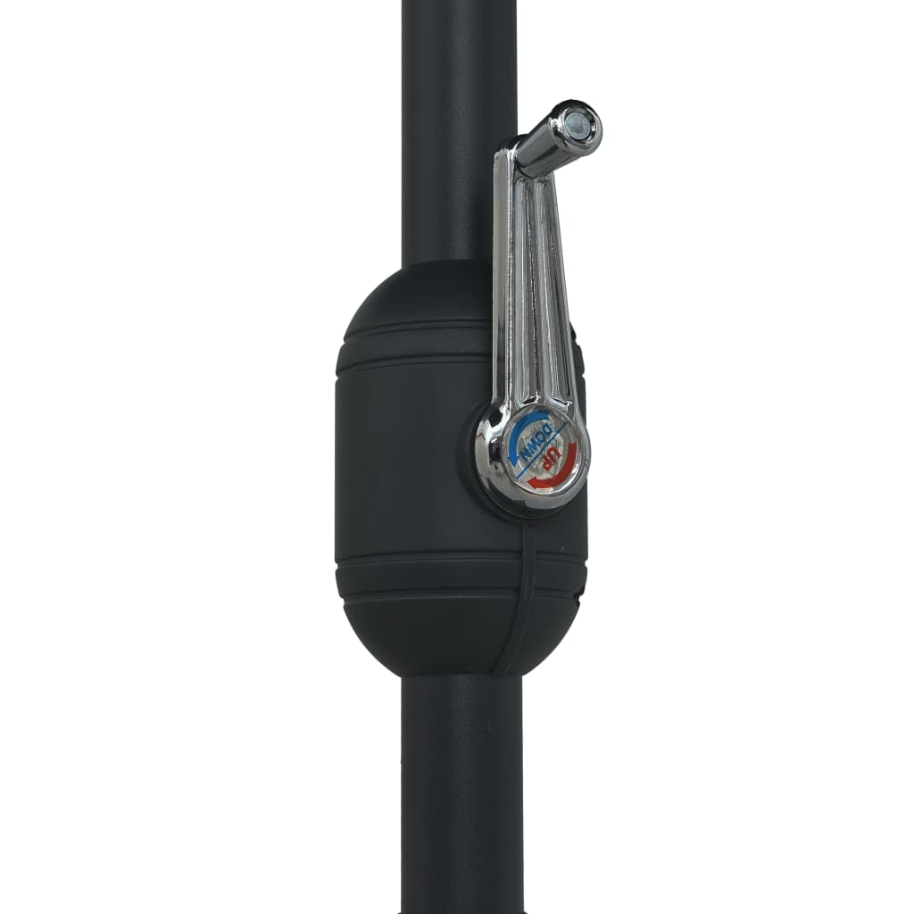 Sonnenschirm mit Aluminium-Mast 270x246 cm Schwarz