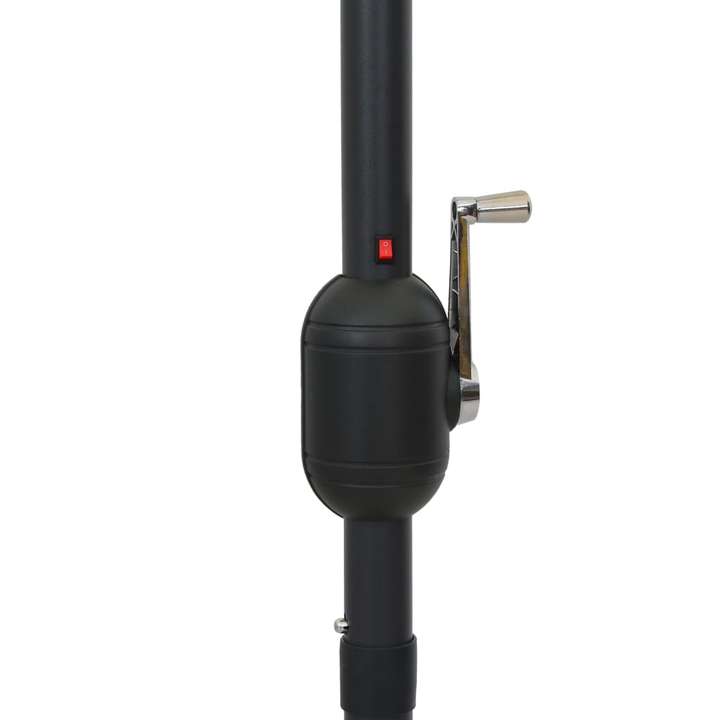 Sonnenschirm mit LED-Beleuchtung und Alu-Mast 300 cm Anthrazit