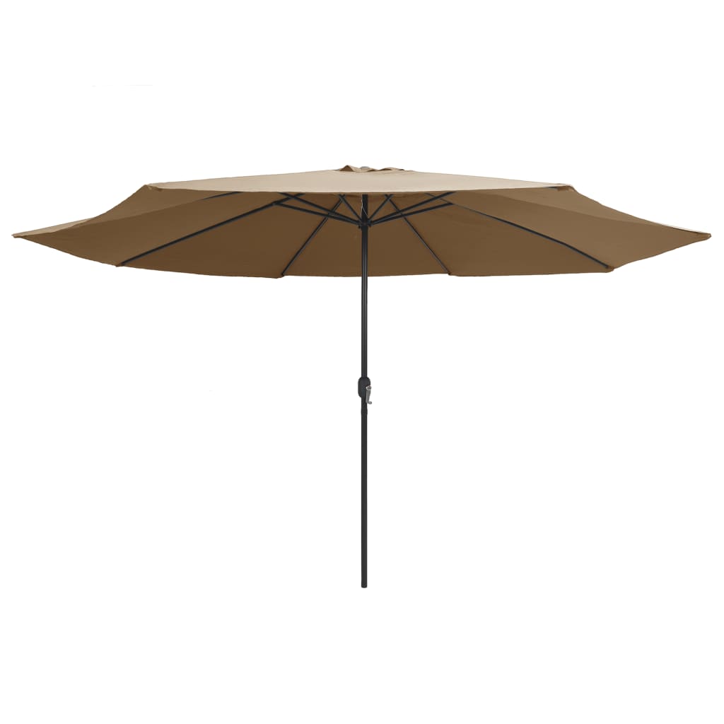 Sonnenschirm mit Metall-Mast 390 cm Taupe