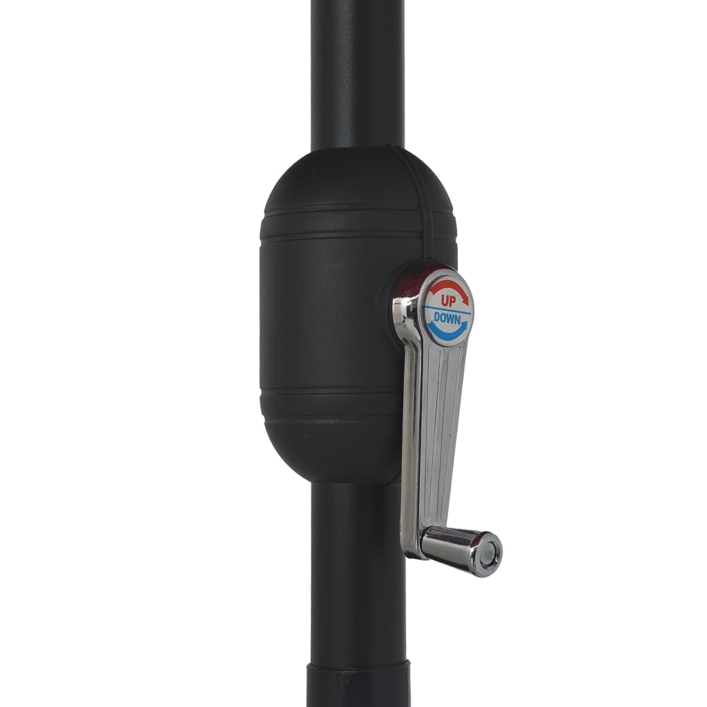 Sonnenschirm mit Metall-Mast 390 cm Schwarz
