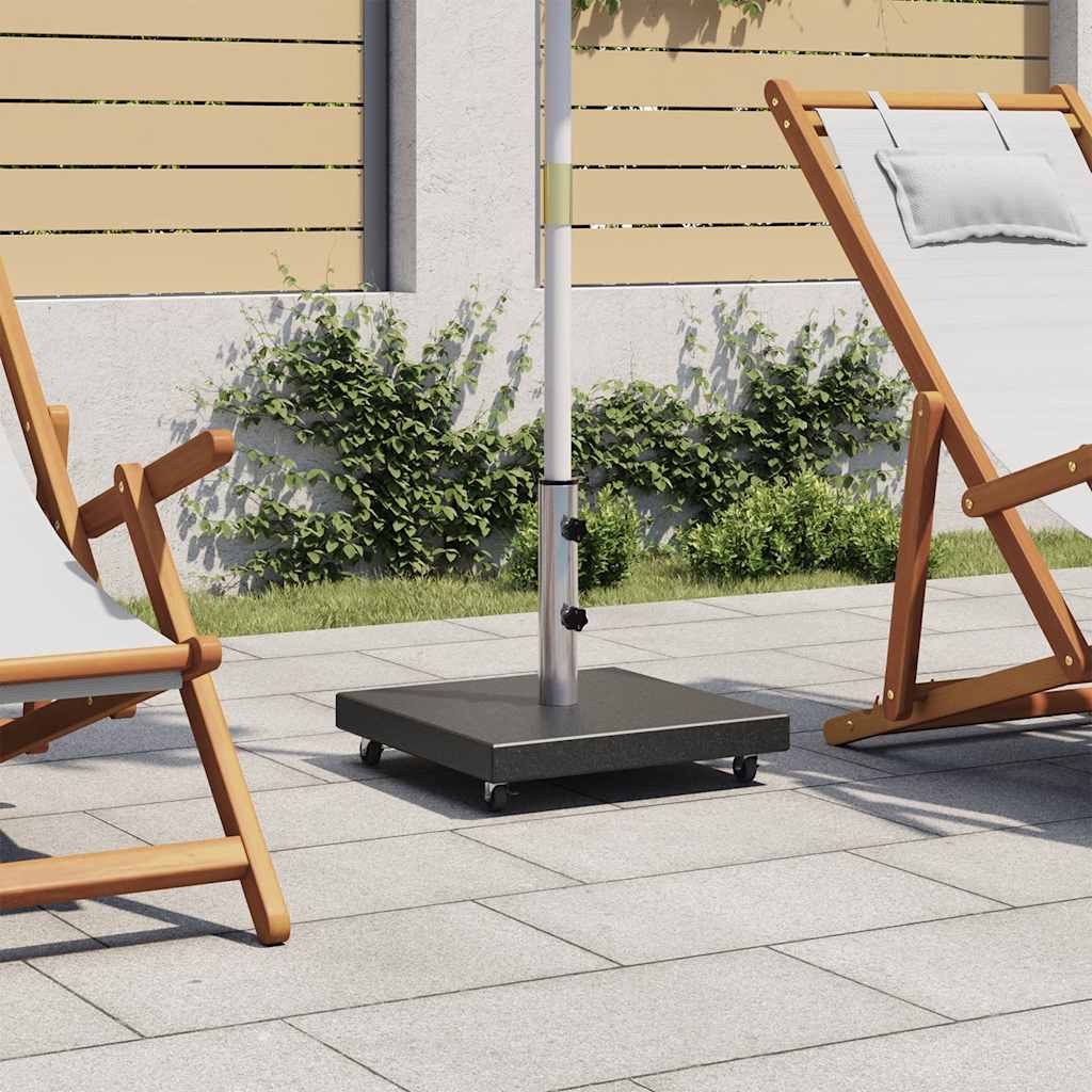 Sonnenschirmständer Granit 30 kg Quadrat Schwarz