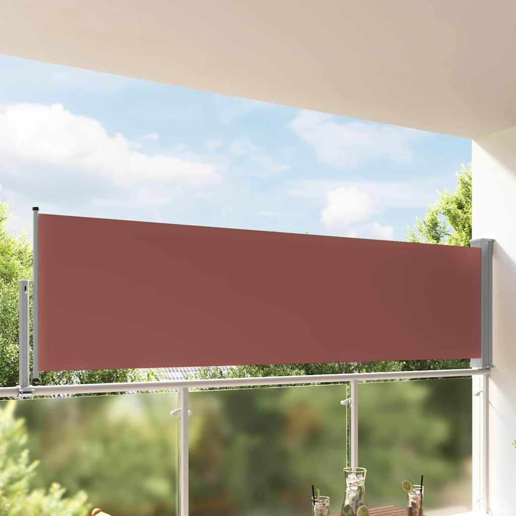 Ausziehbare Seitenmarkise 100x300 cm Braun
