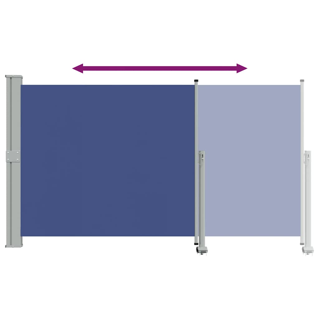 Ausziehbare Seitenmarkise 140 x 300 cm Blau