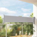 Ausziehbare Seitenmarkise 60×300 cm Grau