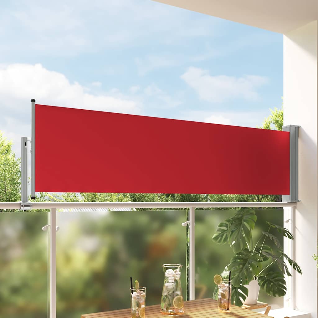 Ausziehbare Seitenmarkise 80×300 cm Rot