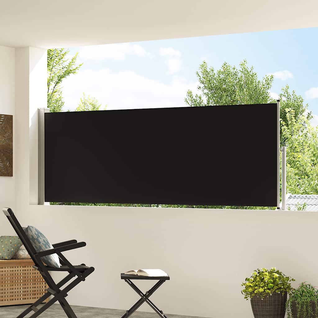 Ausziehbare Seitenmarkise 100×300 cm Schwarz