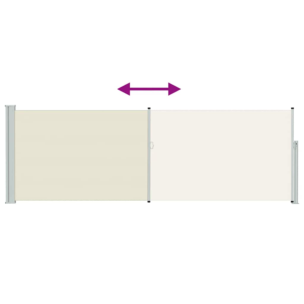 Ausziehbare Seitenmarkise 100x300 cm Creme