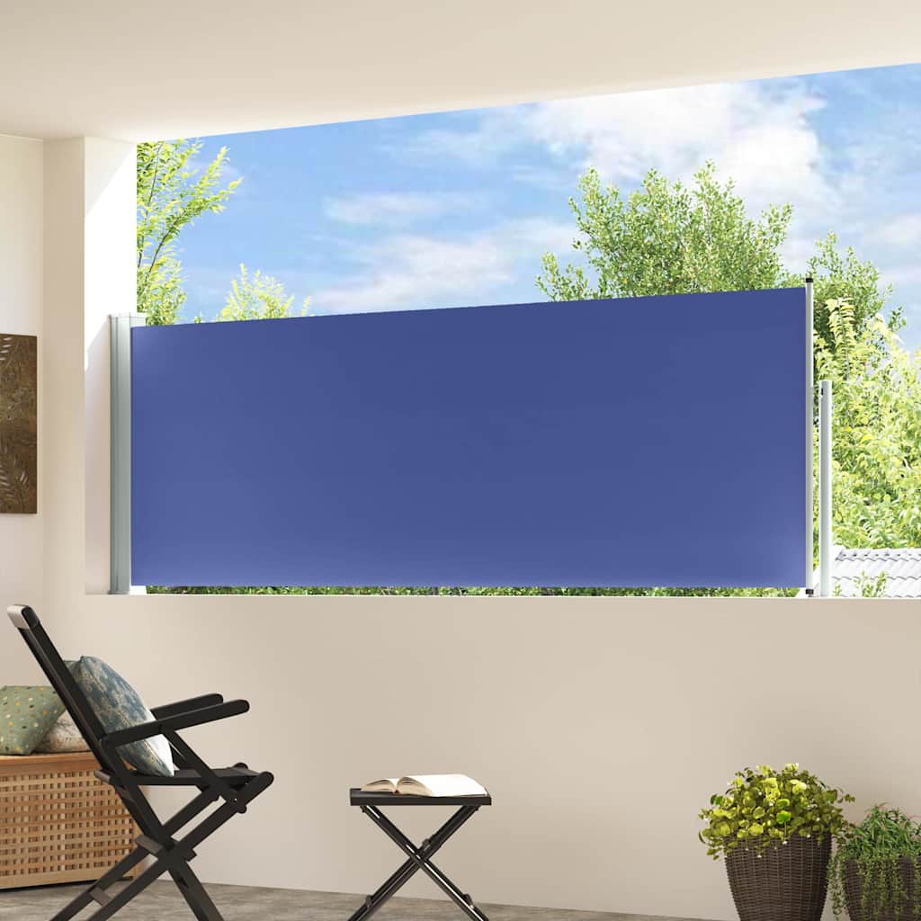 Ausziehbare Seitenmarkise 100x300 cm Blau