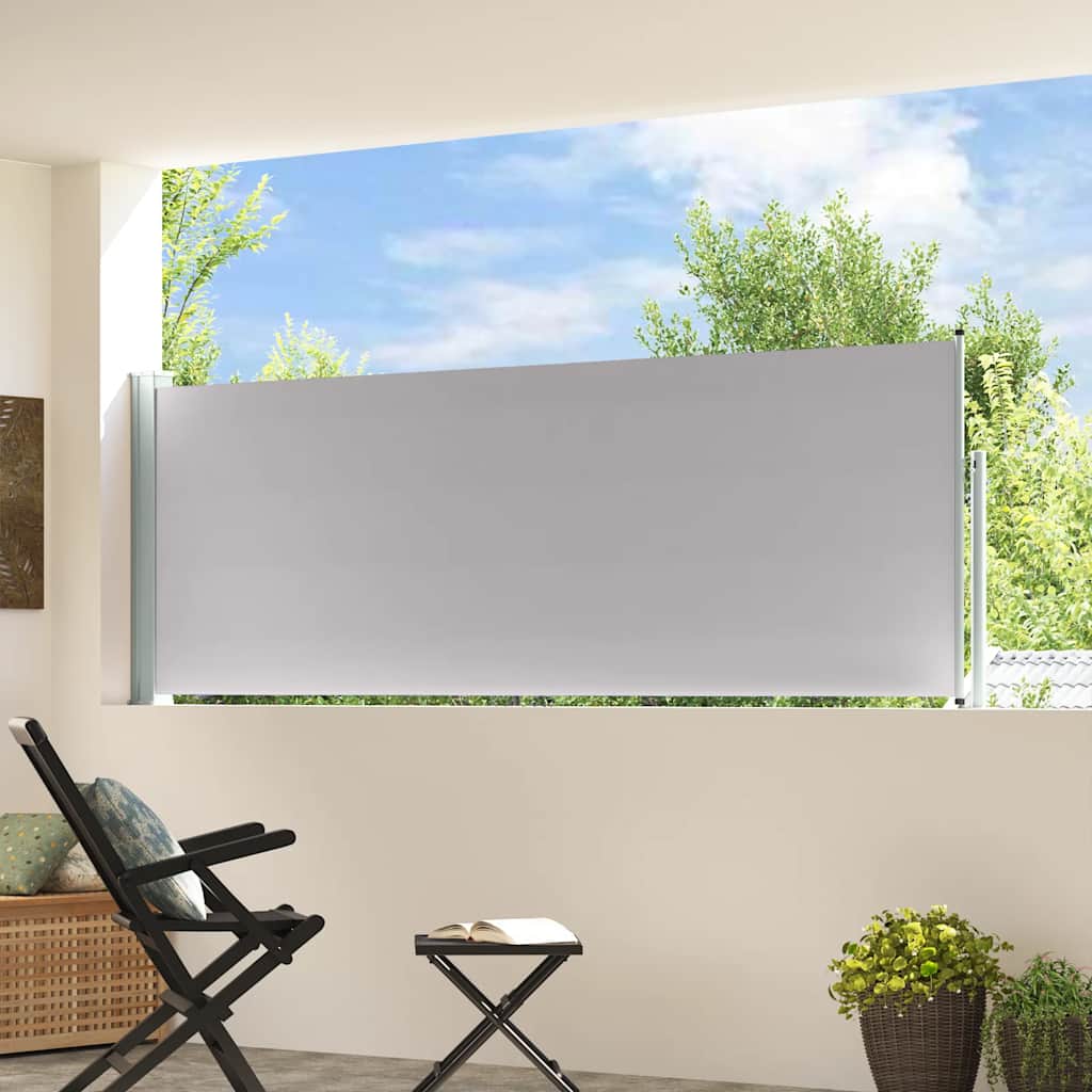 Ausziehbare Seitenmarkise 100x300 cm Grau