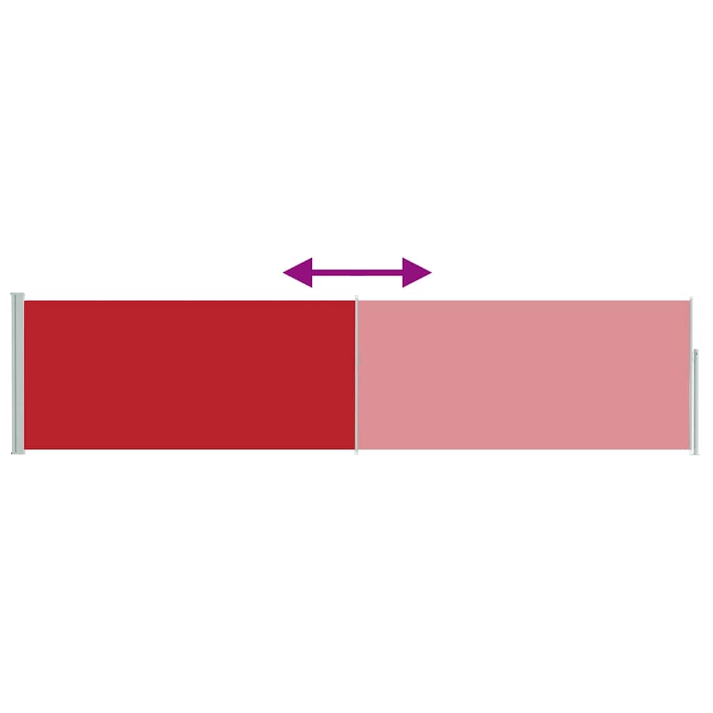 Ausziehbare Seitenmarkise 120×500 cm Rot