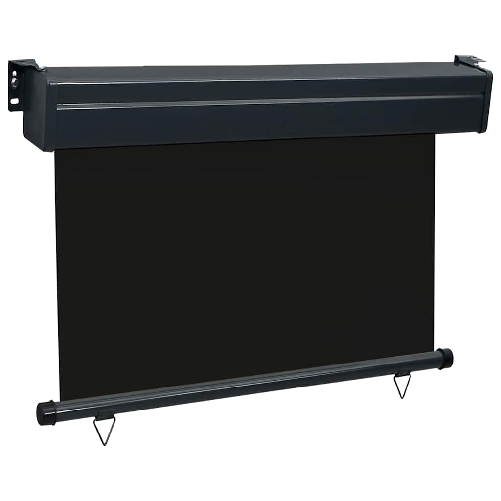 Balkon-Seitenmarkise 85x250 cm Schwarz