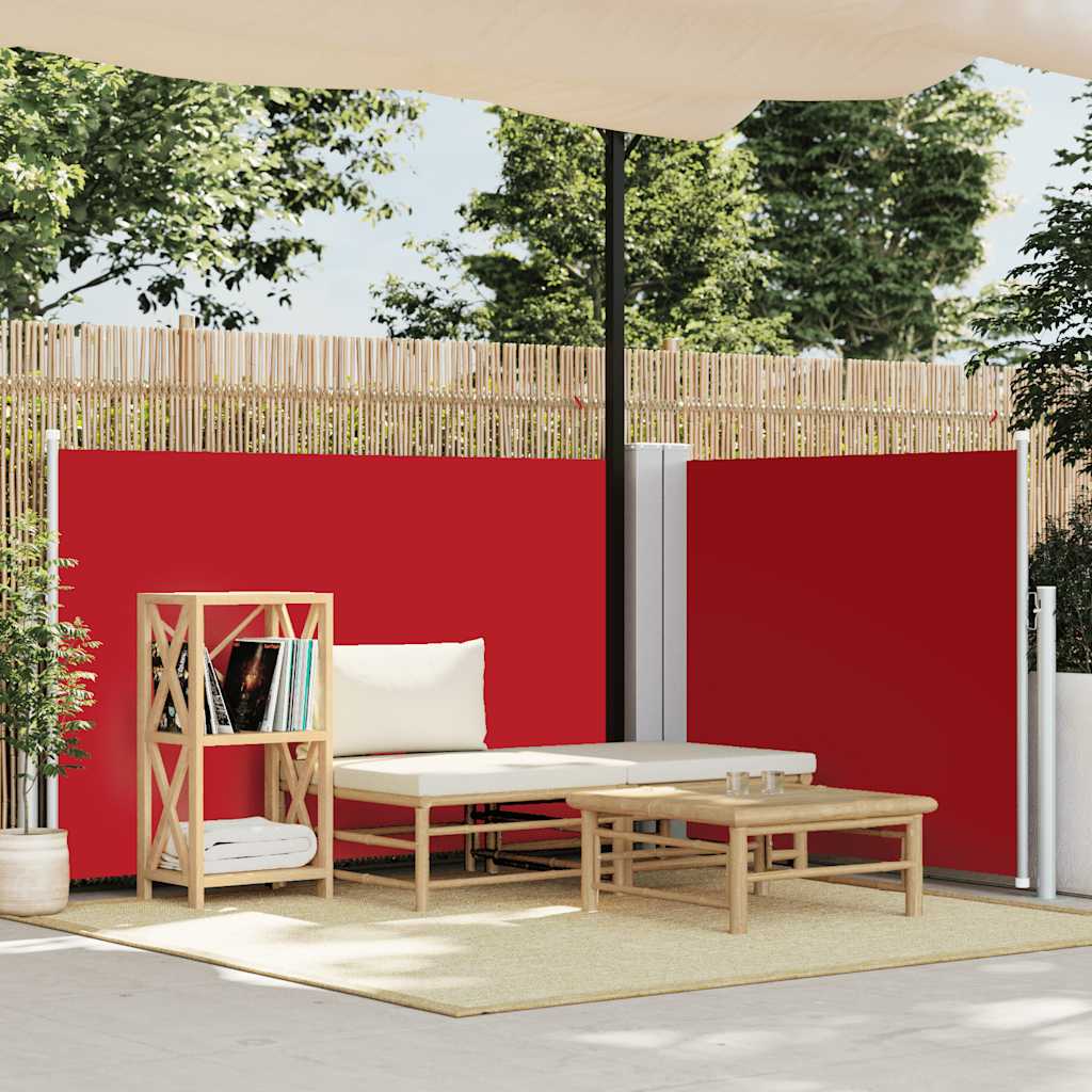 Ausziehbare Seitenmarkise Rot 100 x 600 cm
