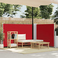 Ausziehbare Seitenmarkise Rot 100 x 600 cm
