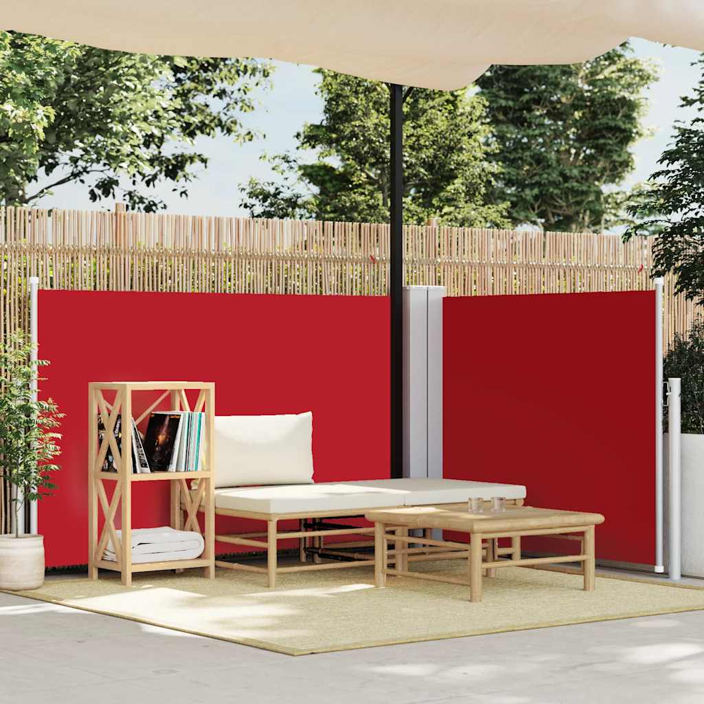 Ausziehbare Seitenmarkise Rot 120 x 600 cm