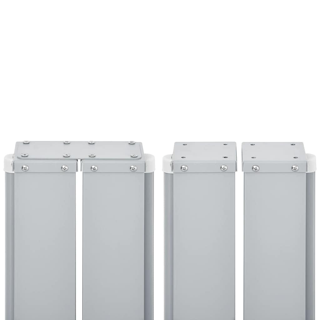 Ausziehbare Seitenmarkise Doppelt 170 x 600 cm Anthrazit