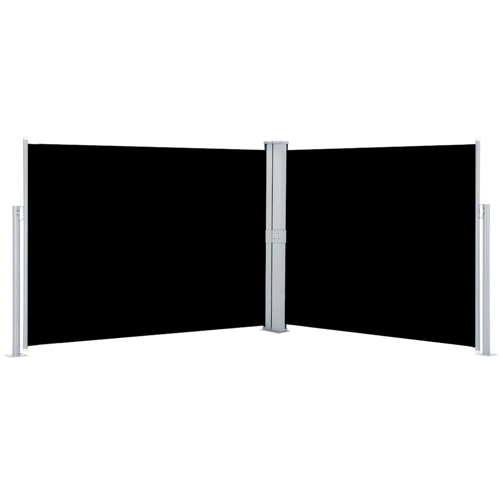 Ausziehbare Seitenmarkise Schwarz 140 x 1000 cm