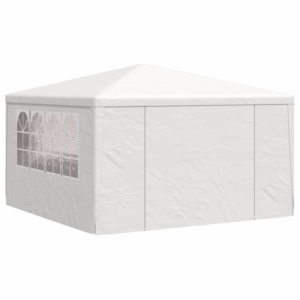 Profi-Partyzelt mit Seitenwänden 4×4 m Weiß 90 g/m²