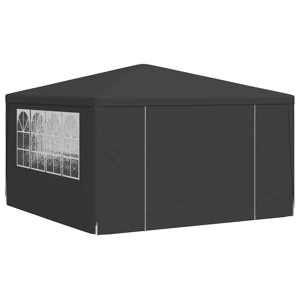 Profi-Partyzelt mit Seitenwänden 4×4 m Anthrazit 90 g/m²