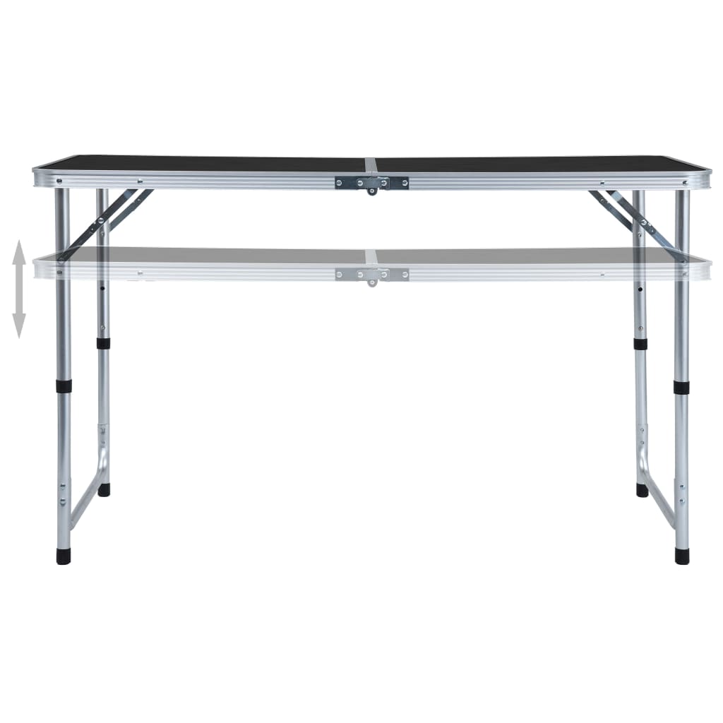 Campingtisch Klappbar Grau Aluminium 120x60 cm