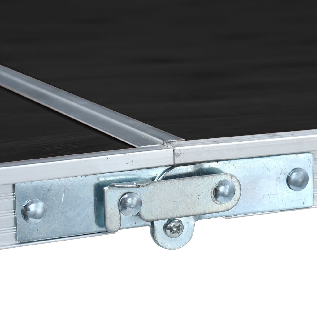 Klappbarer Campingtisch Grau Aluminium 180 x 60 cm