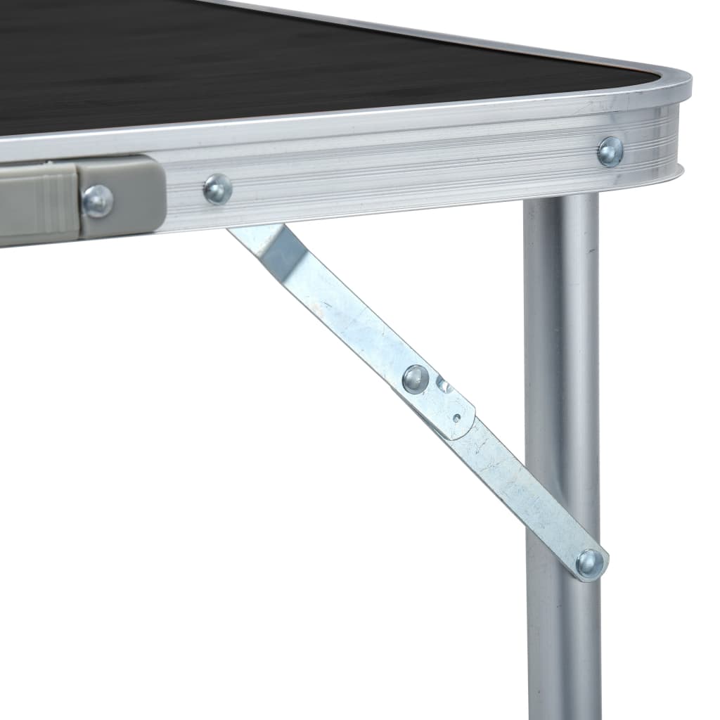Klappbarer Campingtisch Grau Aluminium 180 x 60 cm