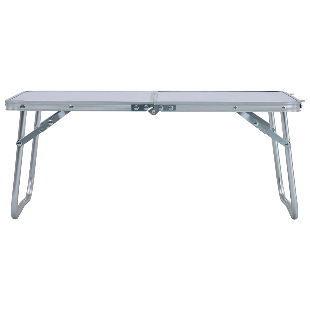 Klappbarer Campingtisch Weiß Aluminium 60 x 40 cm