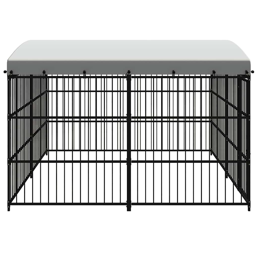 Outdoor-Hundezwinger mit Überdachung 300x300x210 cm