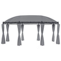 Pavillon mit Vorhängen 520x349x255 cm Anthrazit