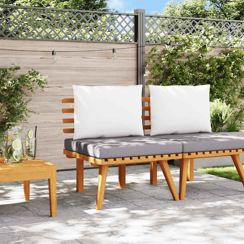 Gartenstuhl mit Kissen Massivholz Akazie
