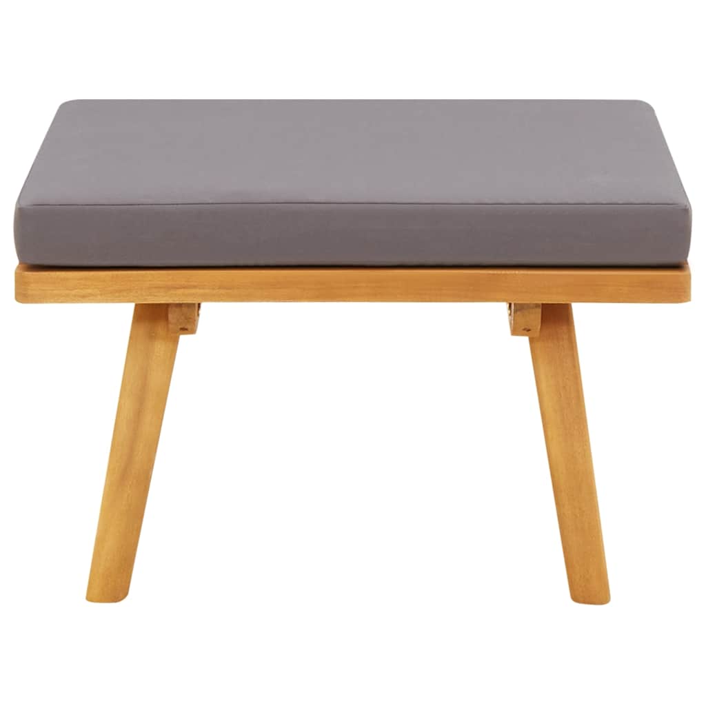 Garten-Fußhocker mit Auflage 60×60×29 cm Akazie Massivholz