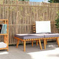 Garten-Fußhocker mit Auflage 60×60×29 cm Akazie Massivholz