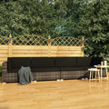 4-tlg. Gartensofa-Set mit Kissen Poly Rattan Grau