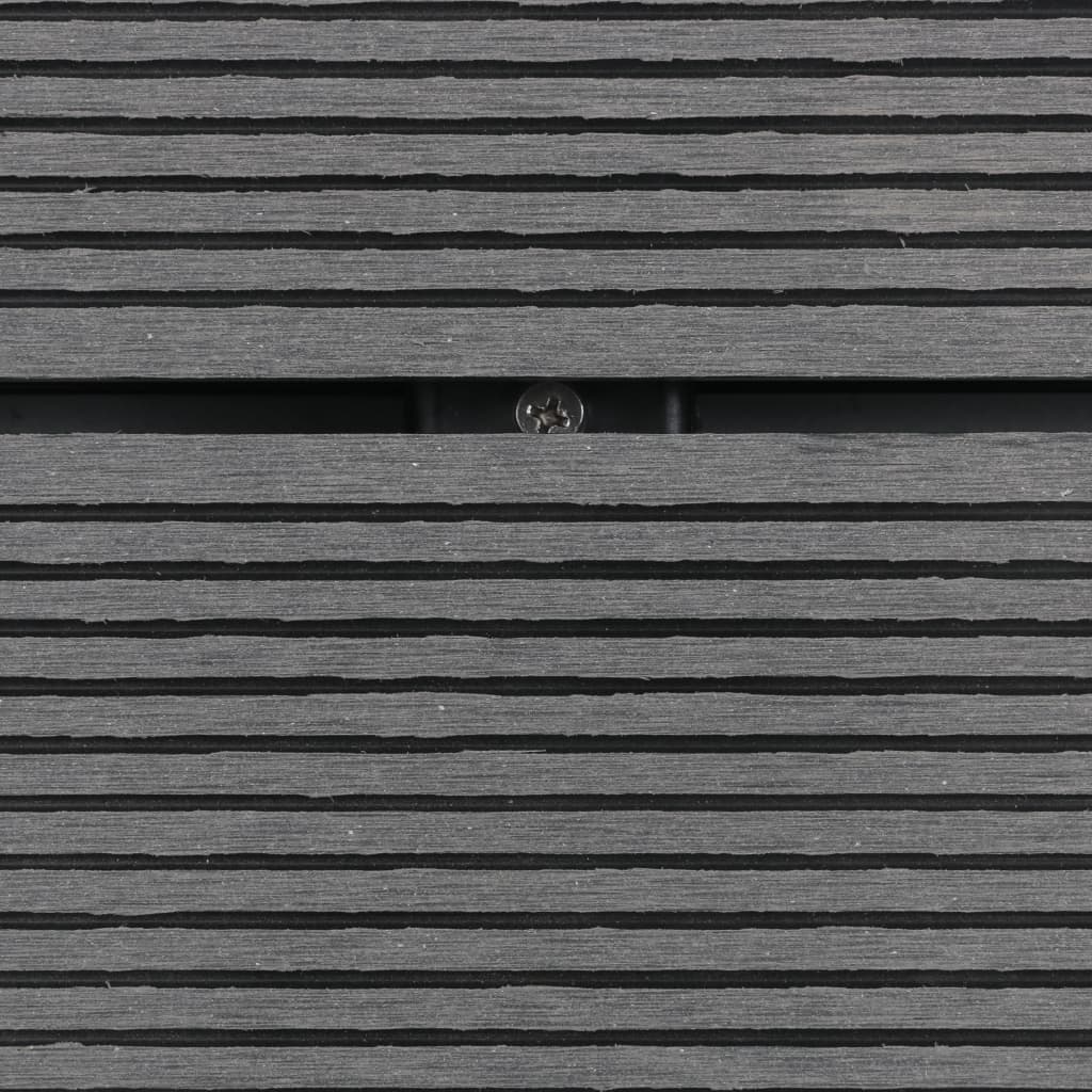 Garten-Duschwanne WPC Edelstahl 110 x 62 cm Grau