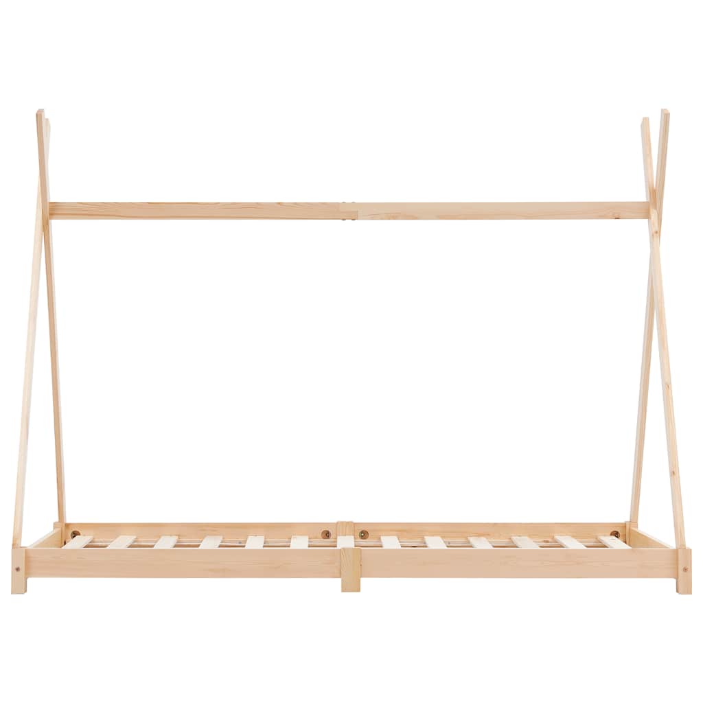 Kinder-Bettgestell Massivholz Kiefer 90 x 200 cm